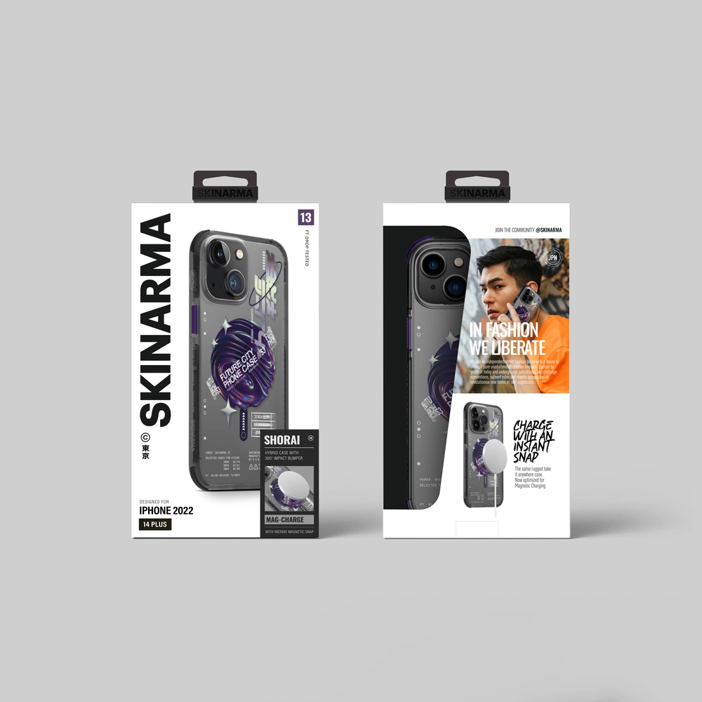 iPhone Uyumlu 14 Plus Kılıf SkinArma Şeffaf Airbag Tasarımlı M-safe Şarj Özellikli Shorai Kapak