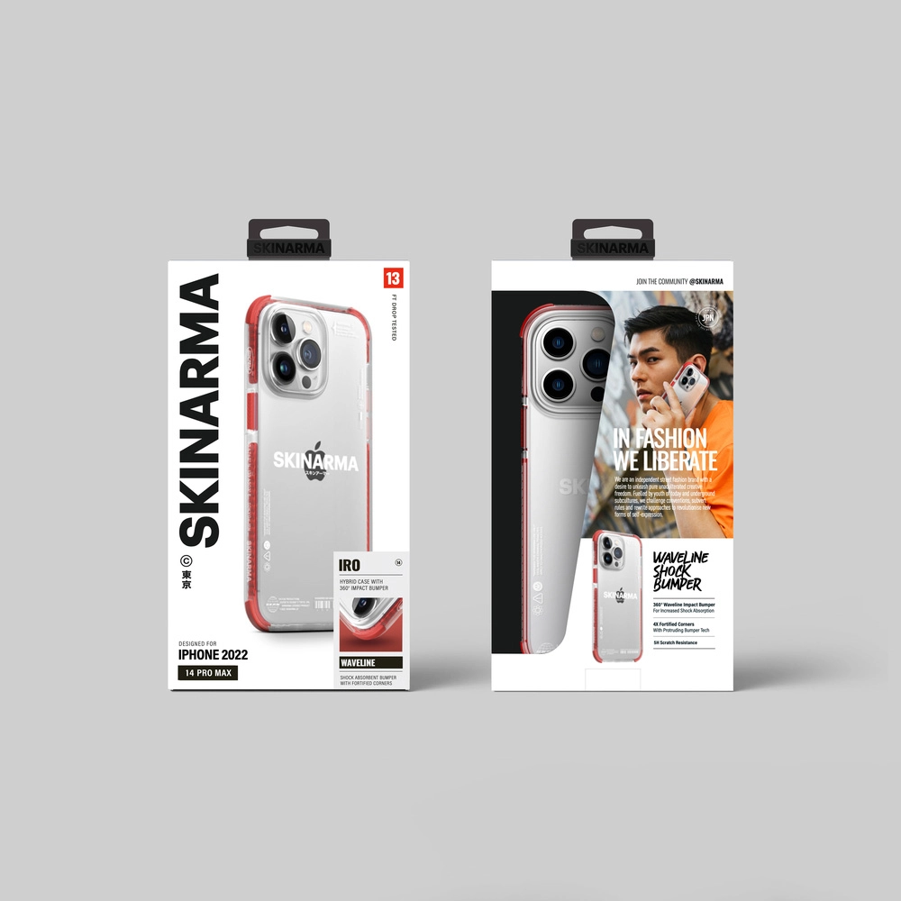 iPhone Uyumlu 14 Pro Kılıf SkinArma Şeffaf Airbag Tasarımlı Iro Kapak