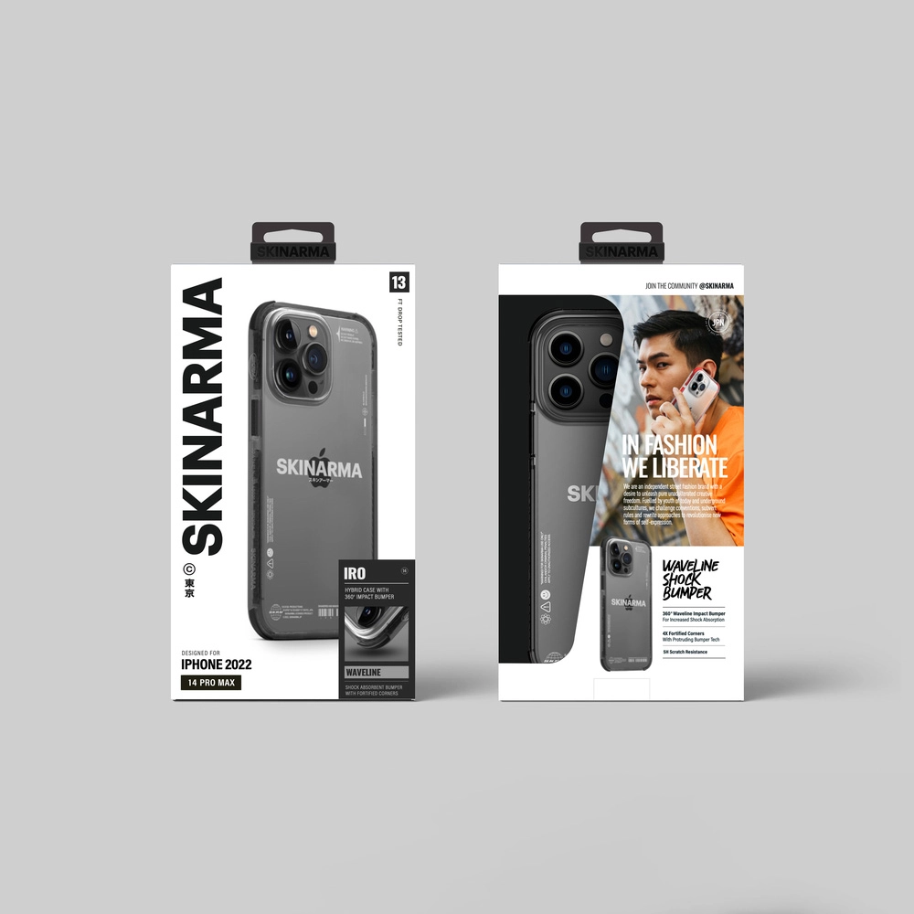 iPhone Uyumlu 14 Pro Kılıf SkinArma Şeffaf Airbag Tasarımlı Iro Kapak