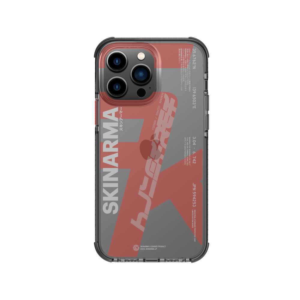 iPhone Uyumlu 14 Pro Max Kılıf SkinArma Şeffaf Airbag Tasarımlı Raku Kapak-Turuncu