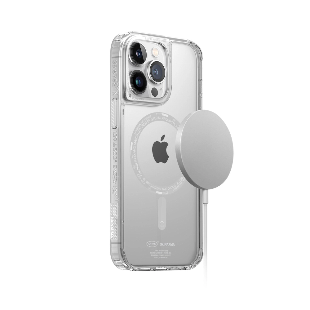 iPhone Uyumlu 14 Pro Kılıf SkinArma Şeffaf Airbag Tasarımlı M-safe Şarj Özellikli Saido Kapak