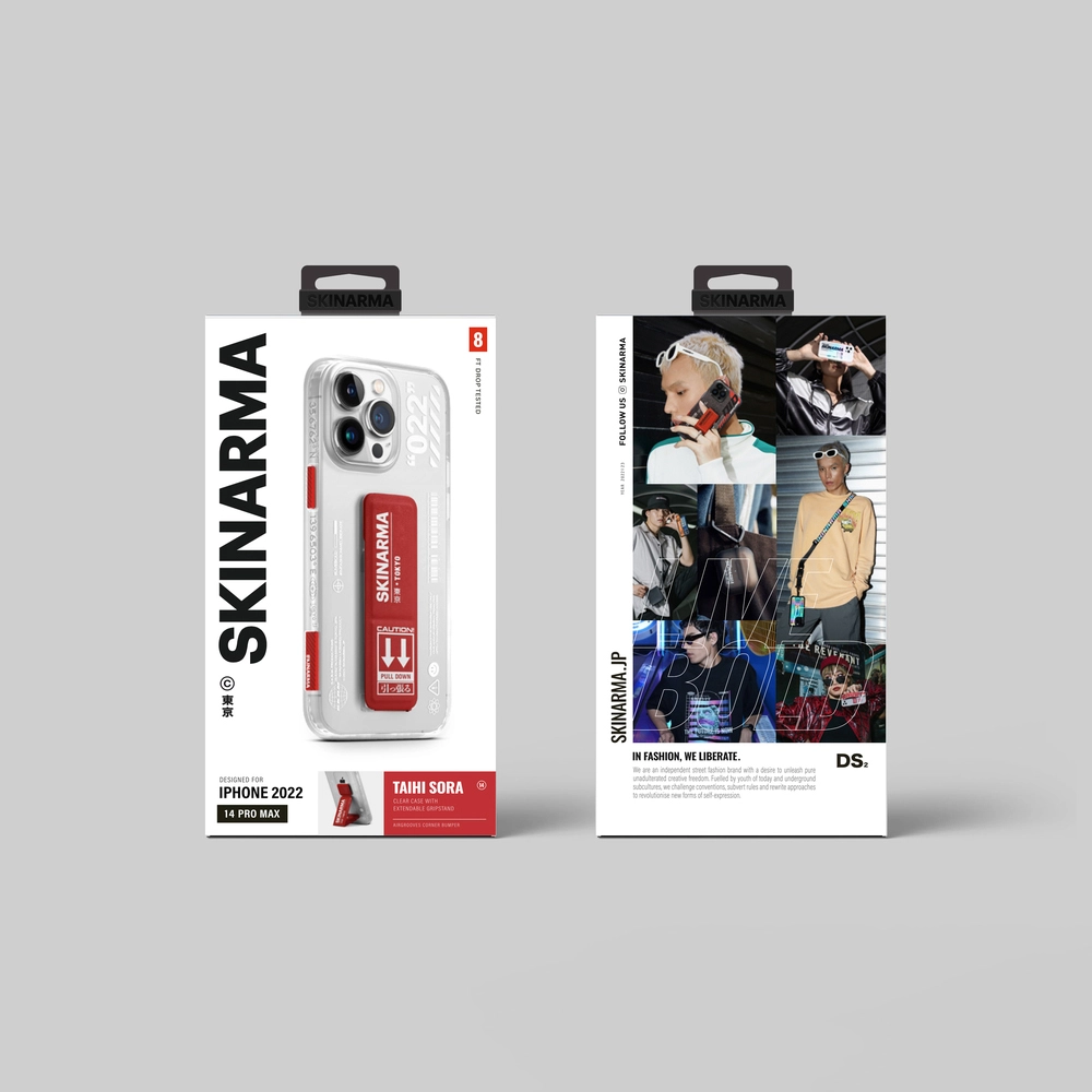 iPhone Uyumlu 14 Pro Kılıf SkinArma Standlı Şeffaf Tasarımlı Taihi Sora Kapak