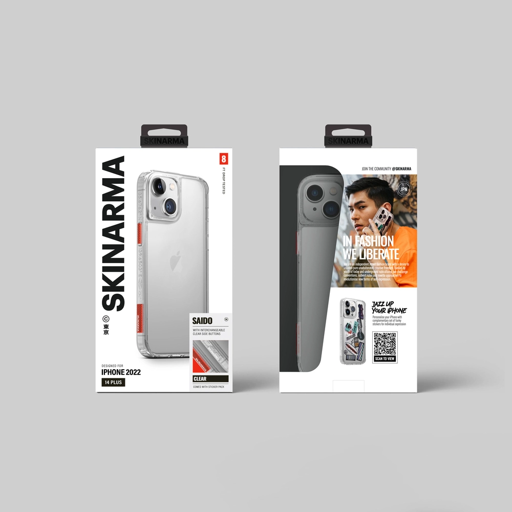 iPhone Uyumlu 14 Kılıf SkinArma Şeffaf Airbag Tasarımlı Saido Kapak