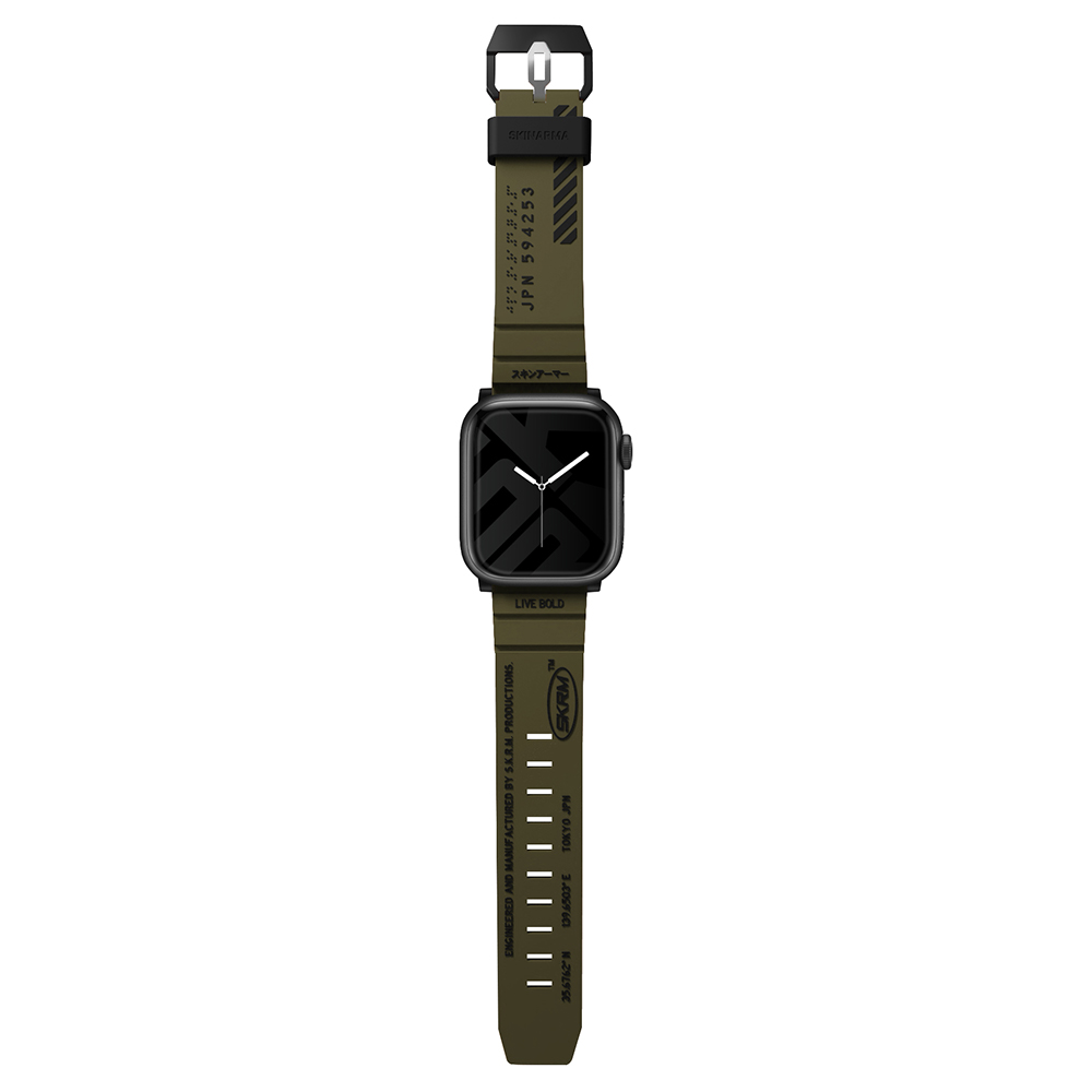 Watch 42mm SkinArma Shokku Silikon Kordon-Olive