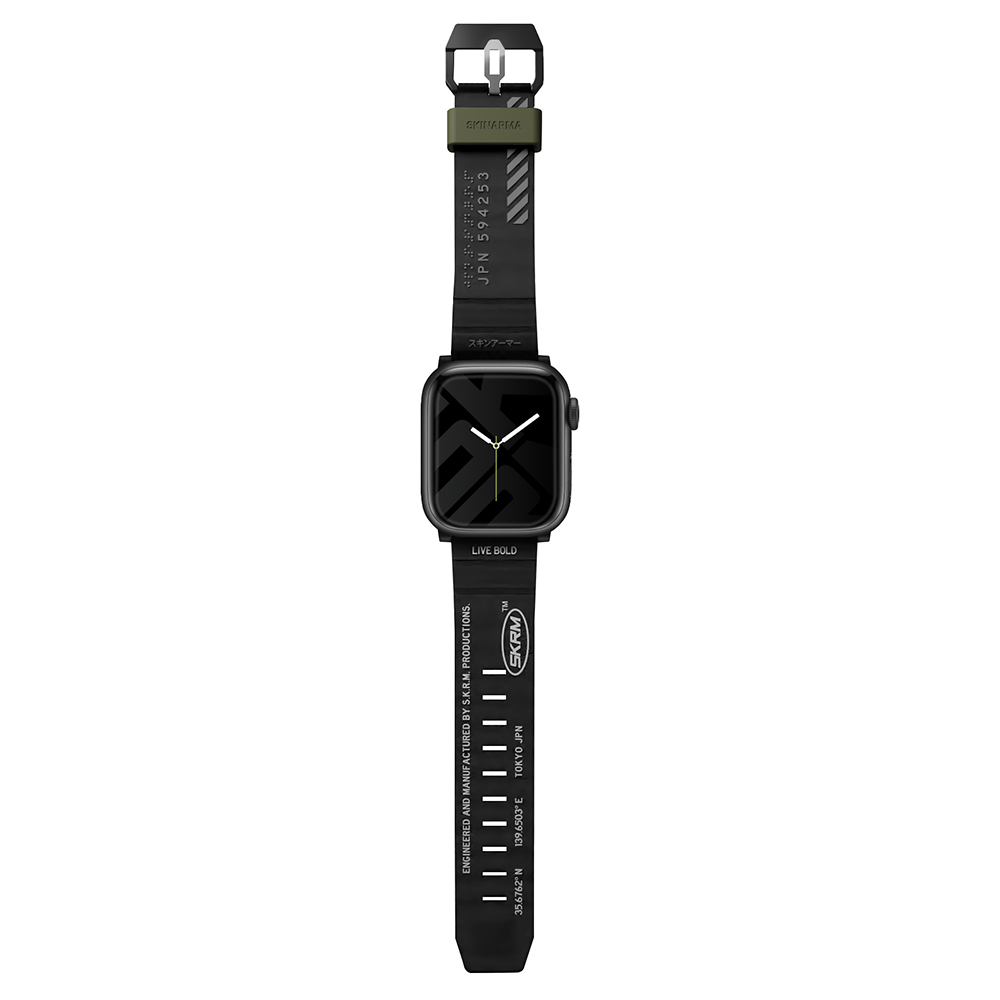 Watch 42mm SkinArma Shokku Silikon Kordon-Siyah