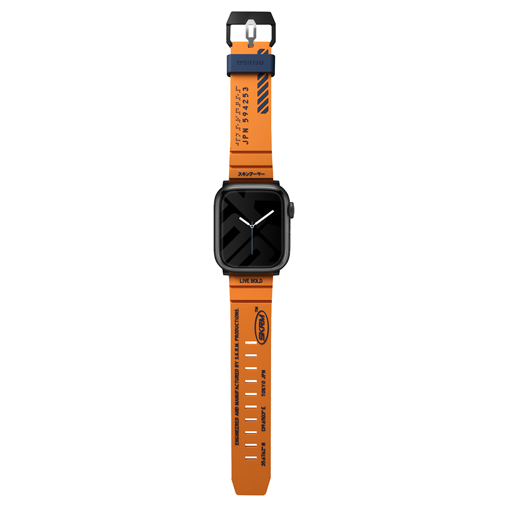 Watch 44mm SkinArma Shokku Silikon Kordon-Turuncu
