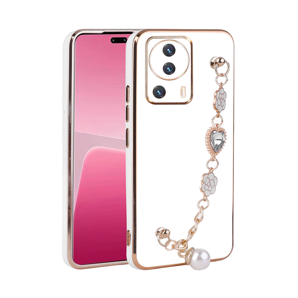 Xiaomi Uyumlu  Mi 13 Lite Kılıf El Tutamaçlı Kamera Korumalı Zore Taka Silikon Kapak