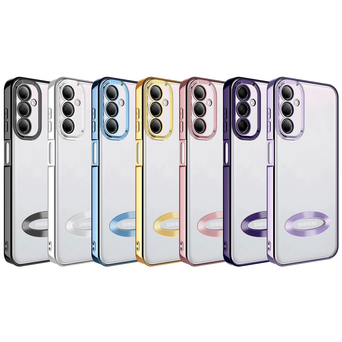 Galaxy Uyumlu M14 Kılıf Kamera Korumalı Logo Gösteren Zore Omega Kapak