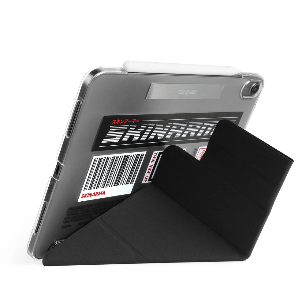 iPad Uyumlu Air 10.9 2022 (5.Nesil) Kılıf SkinArma Sticker Tasarımlı Kalemlikli Arkası Şeffaf Standlı Magnetik Taito Kılıf