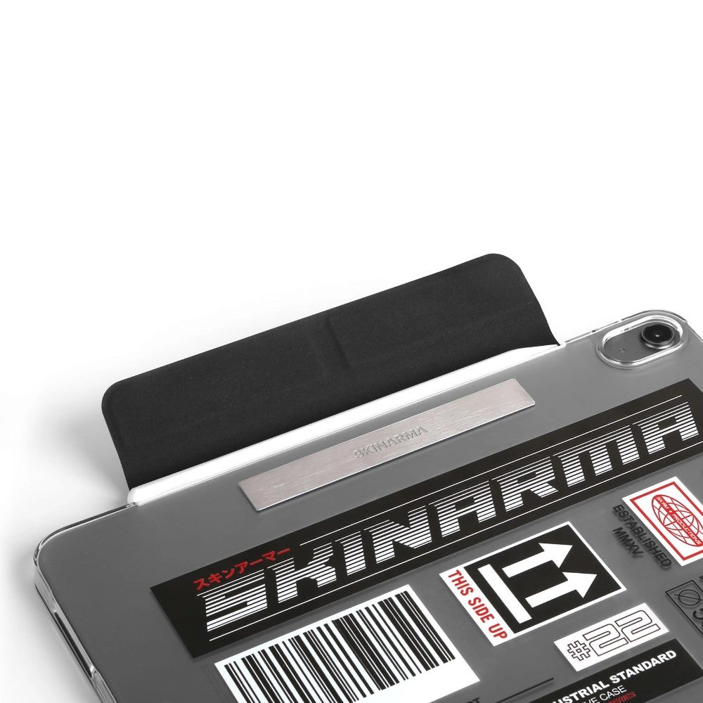iPad Uyumlu Air 10.9 2022 (5.Nesil) Kılıf SkinArma Sticker Tasarımlı Kalemlikli Arkası Şeffaf Standlı Magnetik Taito Kılıf