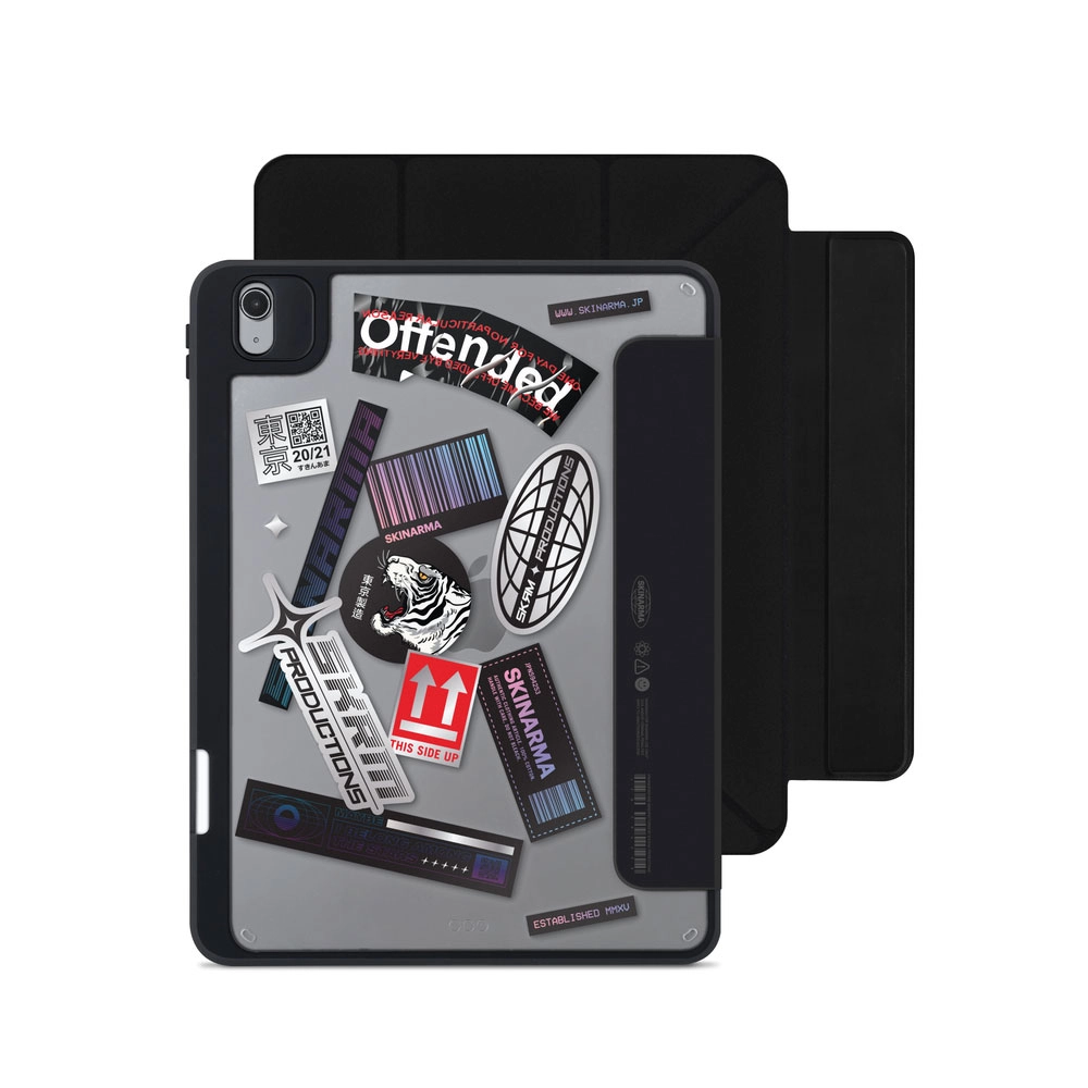 iPad Uyumlu Air 10.9 2020 (4.Nesil) Kılıf SkinArma Sticker Tasarımlı Arkası Şeffaf Çıkarılabilir Magnetik Henko Kılıf