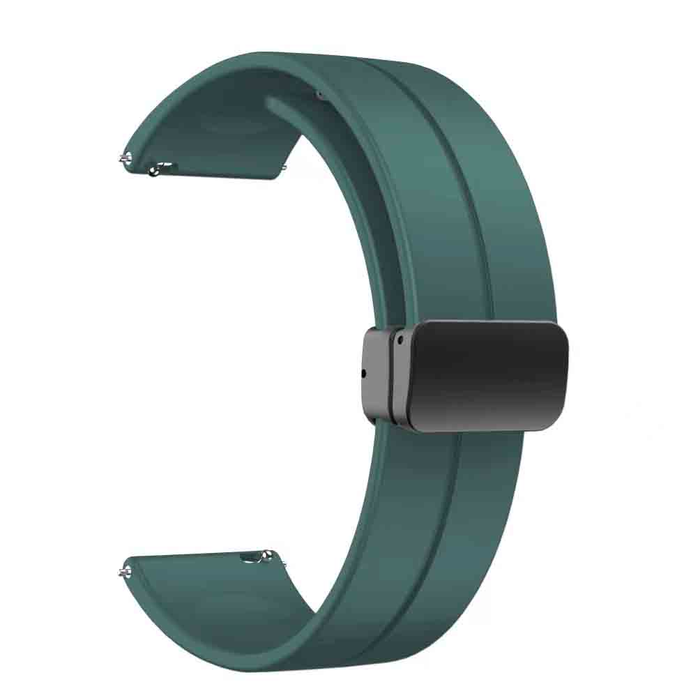 Huawei Uyumlu GT2 42mm KRD-84 20mm Silikon Kordon-Koyu yeşil