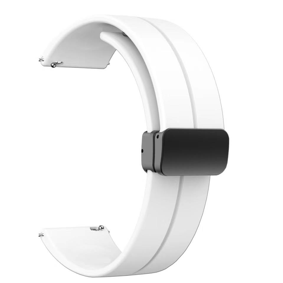 Huawei Uyumlu GT2 46mm KRD-84 22mm Silikon Kordon-Beyaz