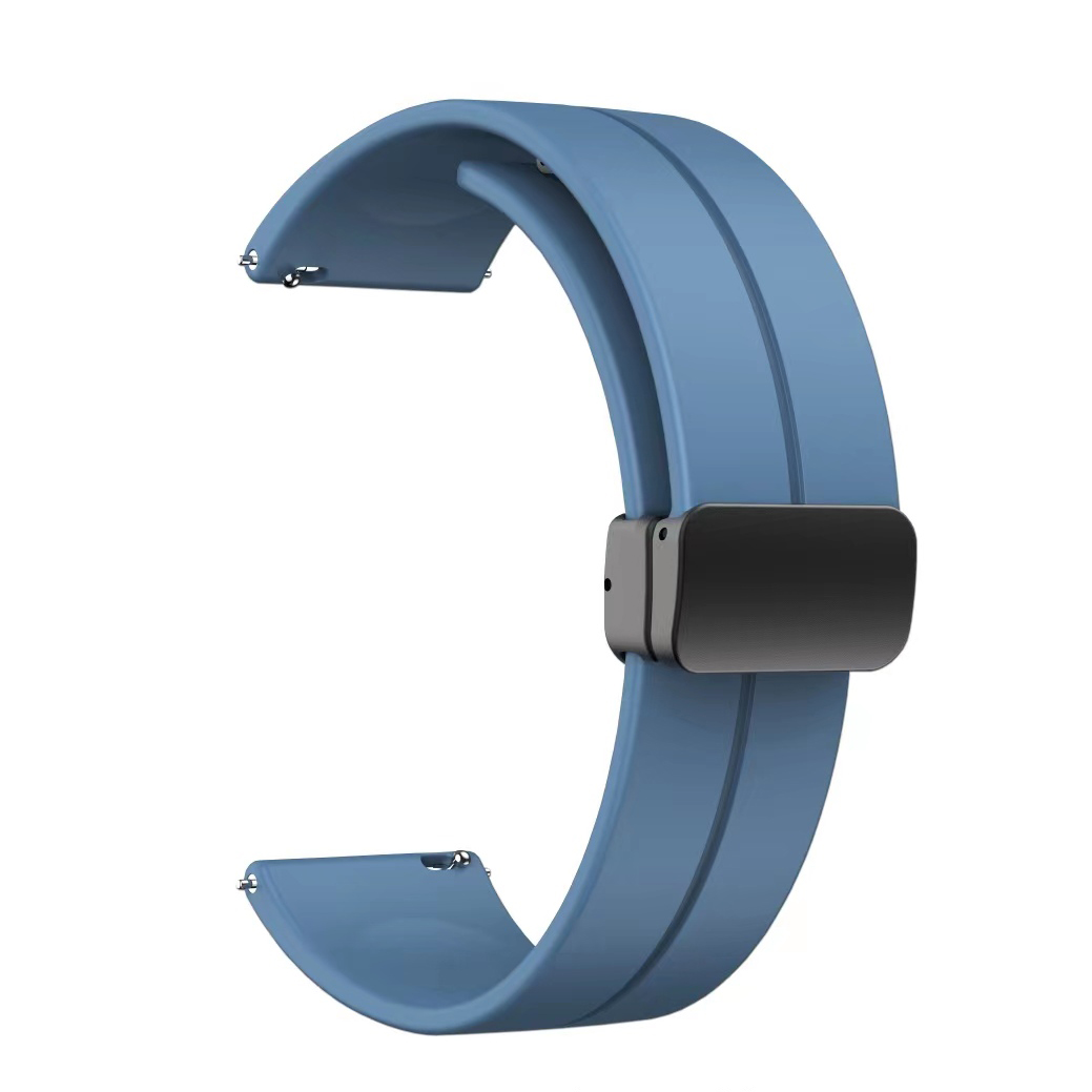 Huawei Uyumlu GT2 46mm KRD-84 22mm Silikon Kordon-Mavi