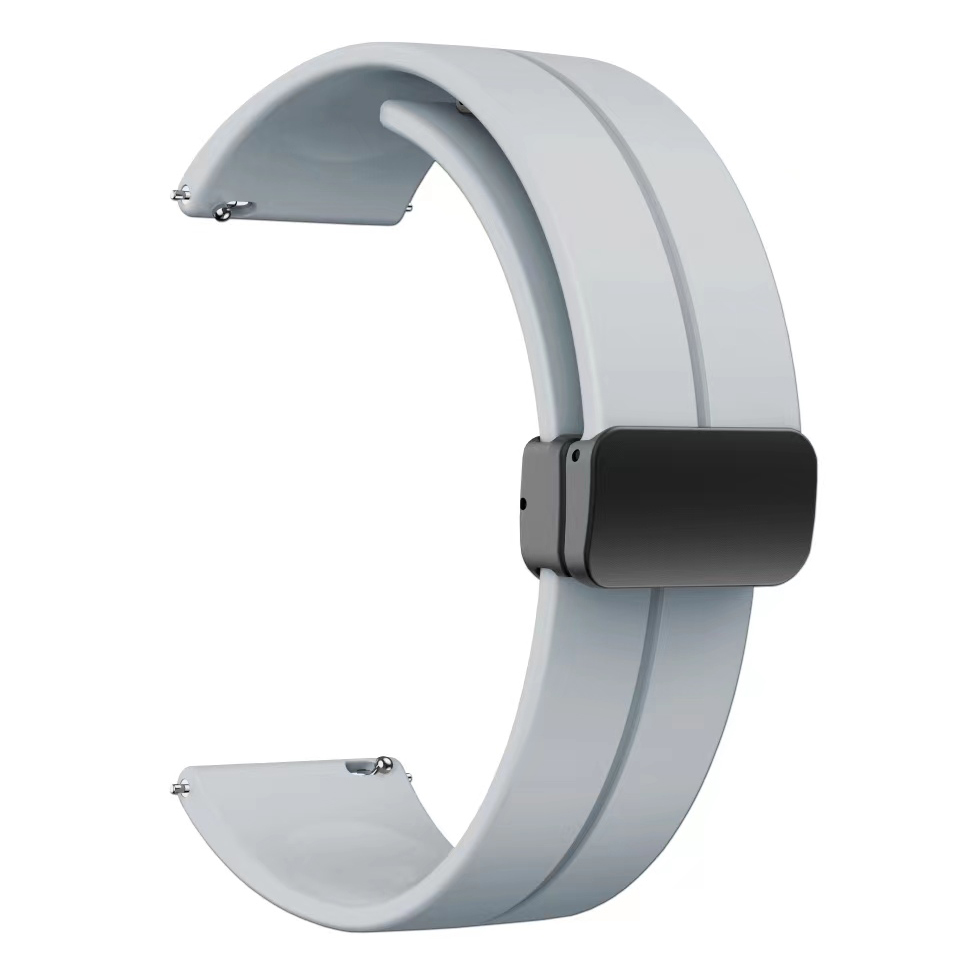 Xiaomi Uyumlu  Amazfit Pace KRD-84 22mm Silikon Kordon-Gri