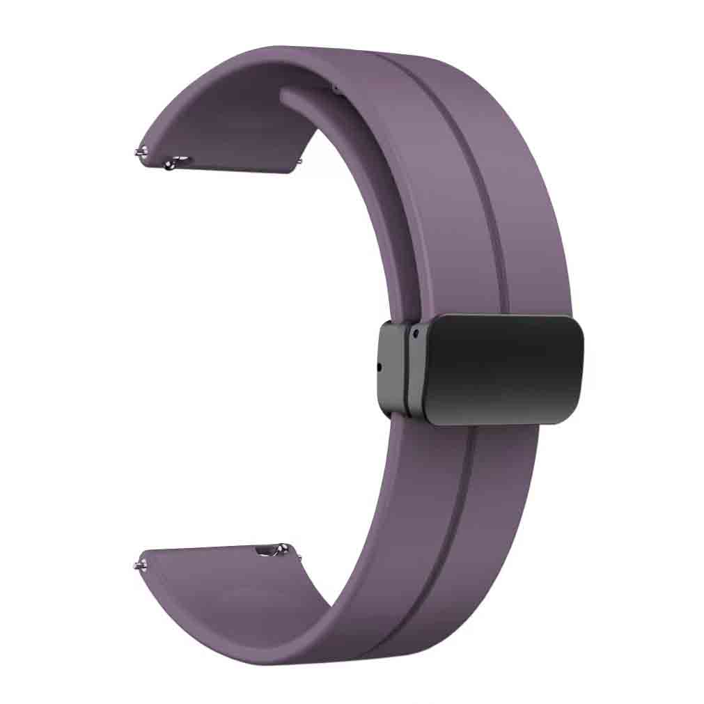 Xiaomi Uyumlu  Amazfit Pace KRD-84 22mm Silikon Kordon-Mor
