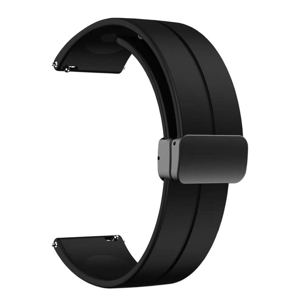 Xiaomi Uyumlu  Amazfit Pace KRD-84 22mm Silikon Kordon-Siyah