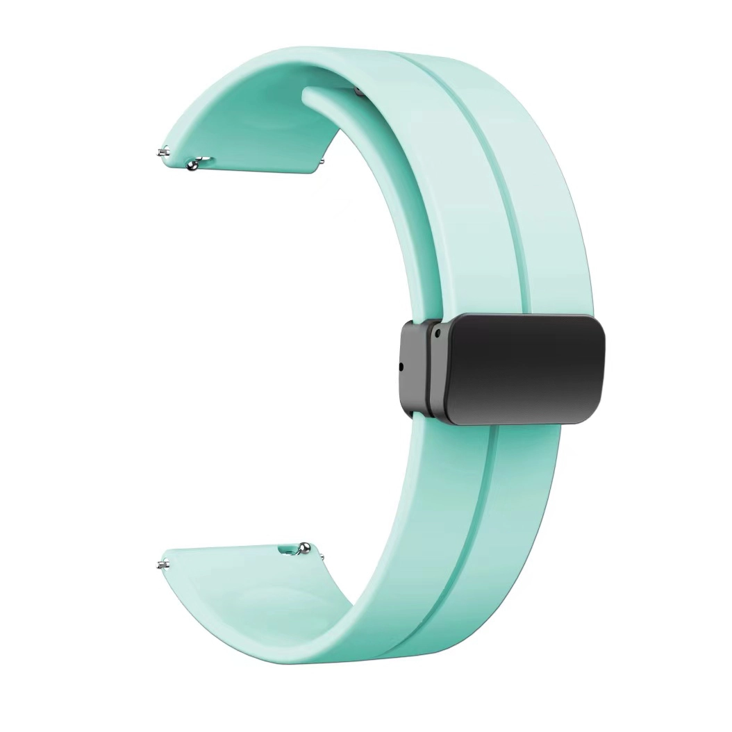 Xiaomi Uyumlu  Mi Watch Color KRD-84 22mm Silikon Kordon-Açık yeşil