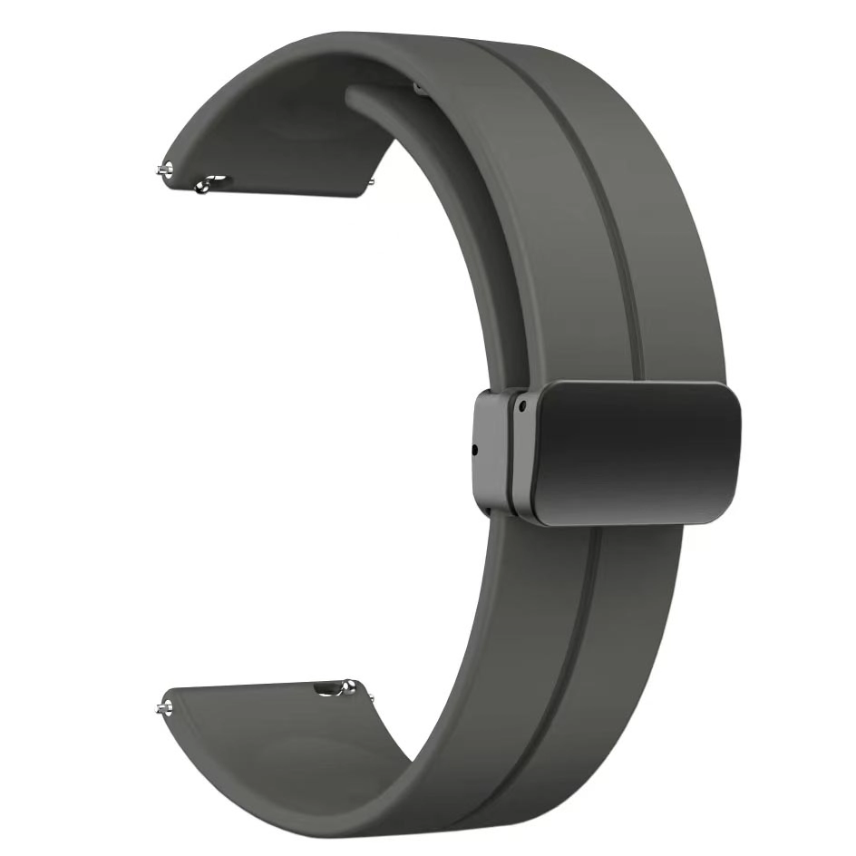 Xiaomi Uyumlu  Amazfit GTR 47mm KRD-84 22mm Silikon Kordon-Koyu gri