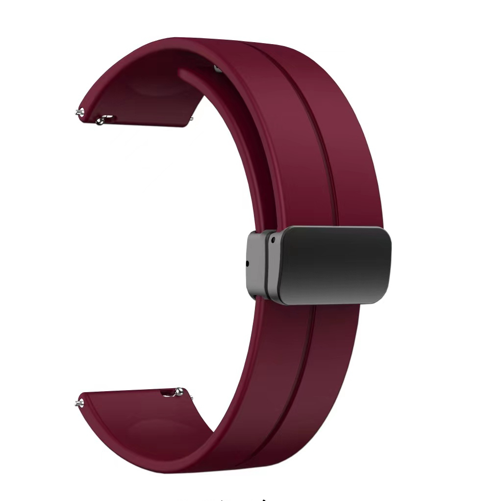 Huawei Uyumlu Honor Magic 2 46mm KRD-84 22mm Silikon Kordon-Mürdüm
