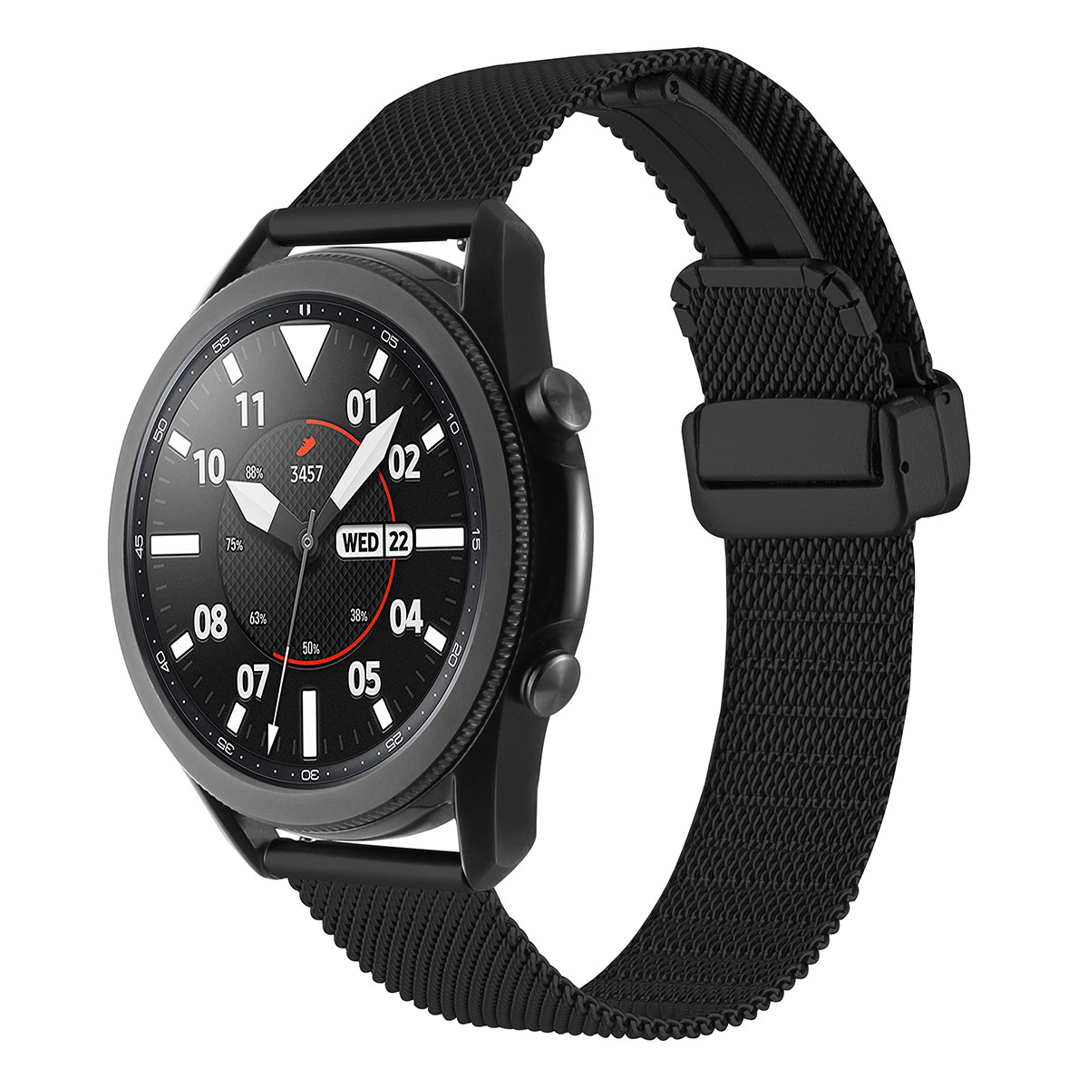 Xiaomi Uyumlu  Amazfit Pace Zore KRD-85 22mm Metal Kordon-Siyah