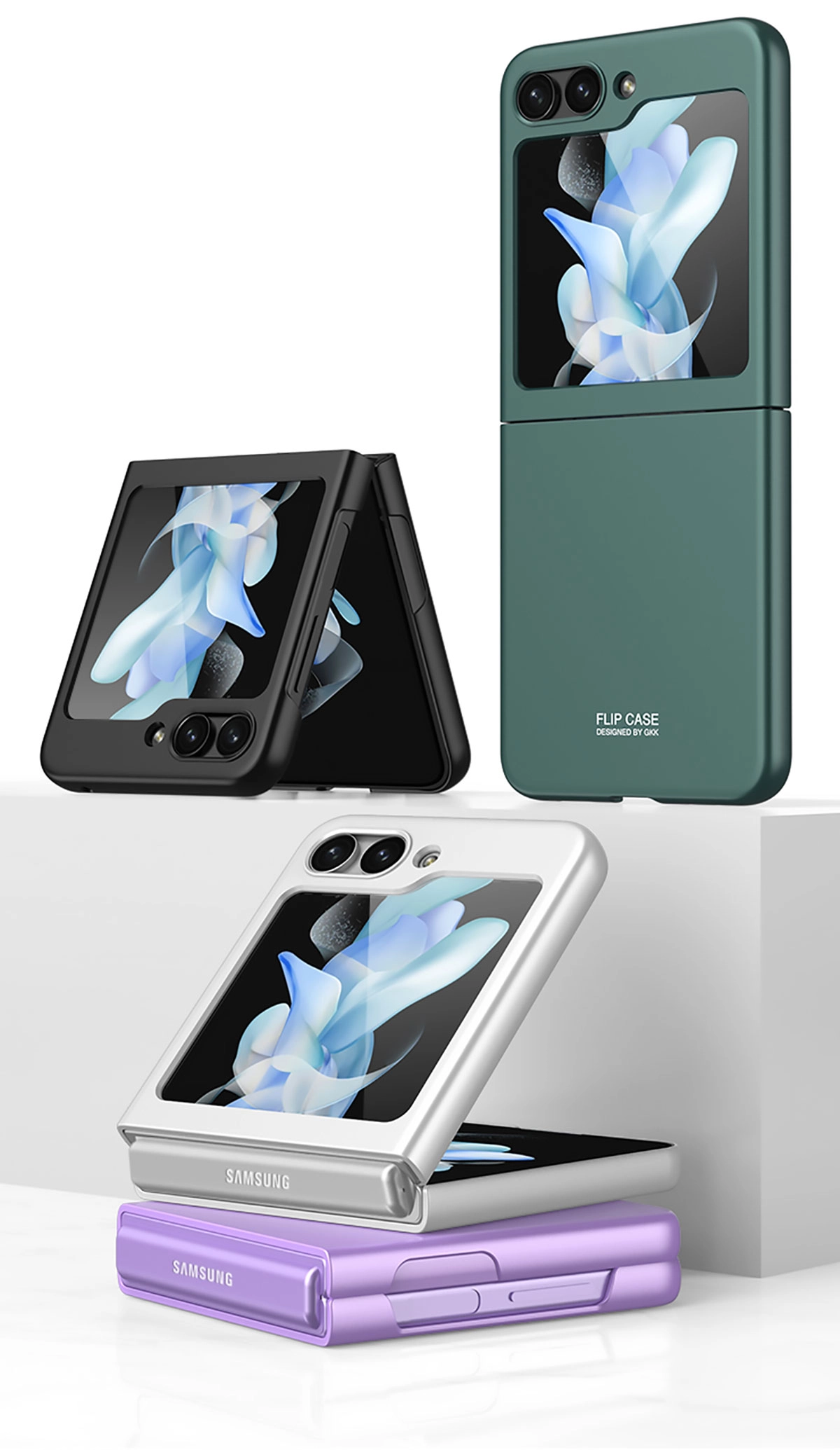 Galaxy Uyumlu Z Flip 5 Kılıf Zore Sert Kıpta Kapak