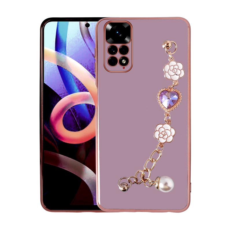 Xiaomi Uyumlu  Redmi Note 12 Pro 4G Kılıf El Tutamaçlı Kamera Korumalı Zore Taka Silikon Kapak-Mor