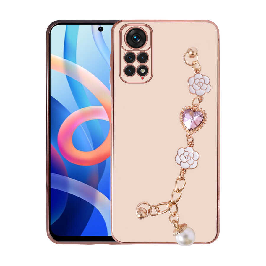 Xiaomi Uyumlu  Redmi Note 12 Pro 4G Kılıf El Tutamaçlı Kamera Korumalı Zore Taka Silikon Kapak-Pembe