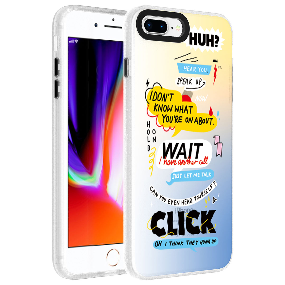 iPhone Uyumlu 7 Plus Kılıf Desenli Zore Dragon Sert Kapak-Kelimeler