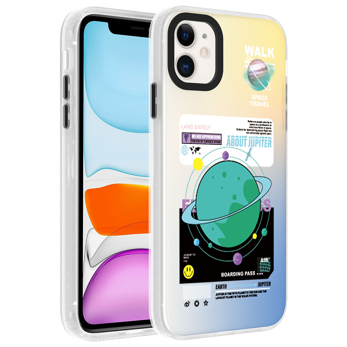 iPhone Uyumlu 12 Kılıf Desenli Zore Dragon Sert Kapak-Gezegen