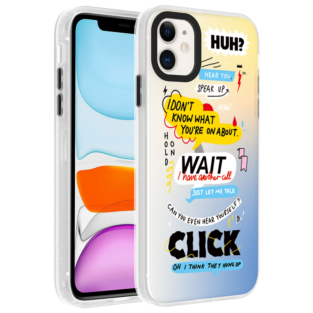 iPhone Uyumlu 12 Kılıf Desenli Zore Dragon Sert Kapak-Kelimeler