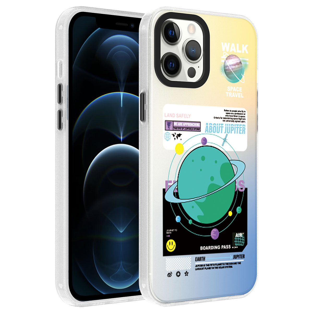 iPhone Uyumlu 12 Pro Kılıf Desenli Zore Dragon Sert Kapak-Gezegen