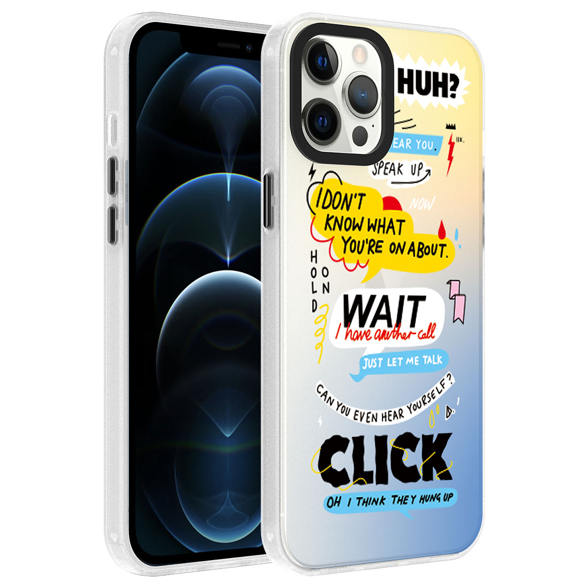 iPhone Uyumlu 12 Pro Max Kılıf Desenli Zore Dragon Sert Kapak-Kelimeler