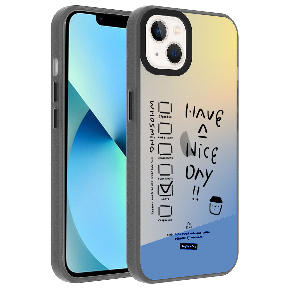 iPhone Uyumlu 14 Kılıf Desenli Zore Dragon Sert Kapak