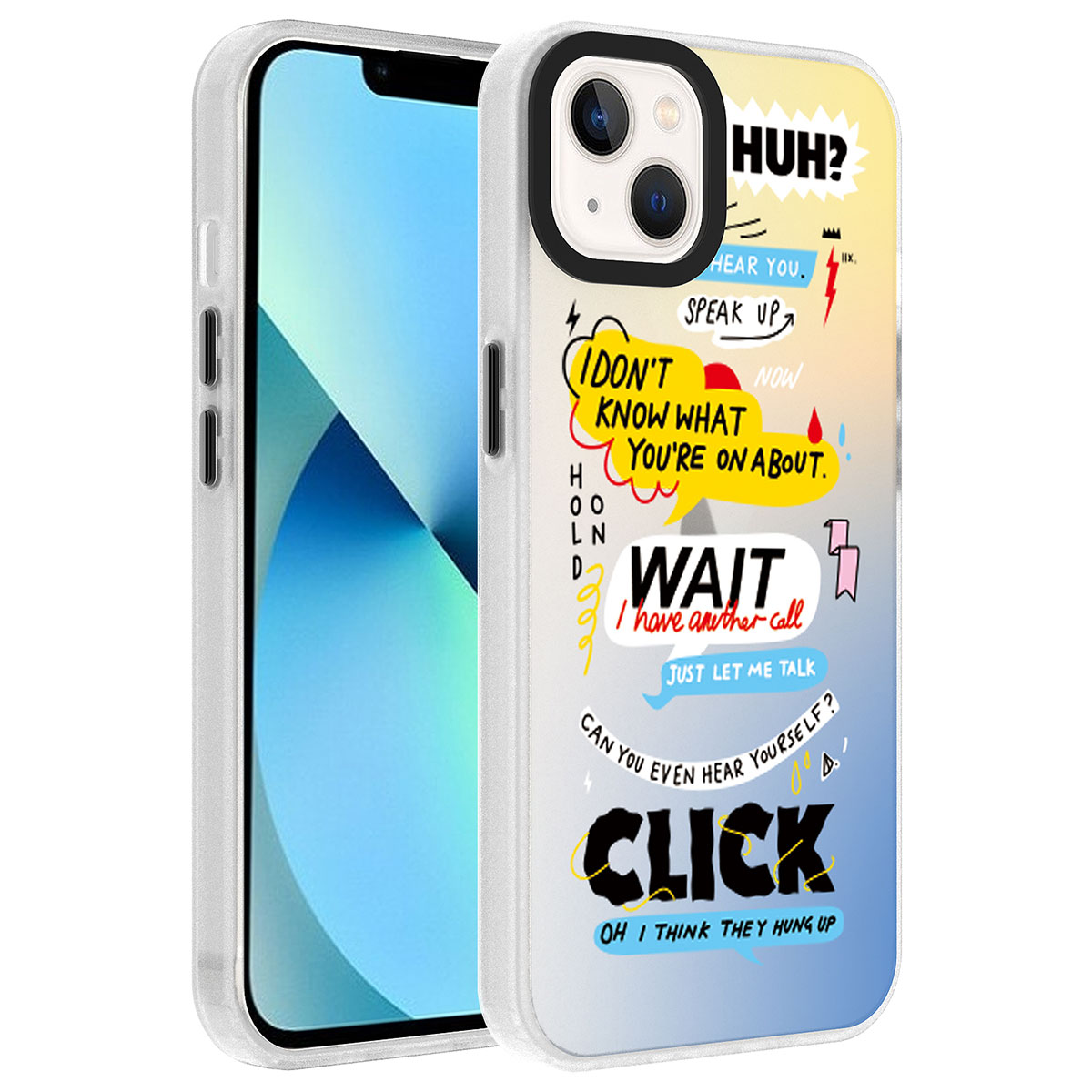 iPhone Uyumlu 14 Kılıf Desenli Zore Dragon Sert Kapak-Kelimeler