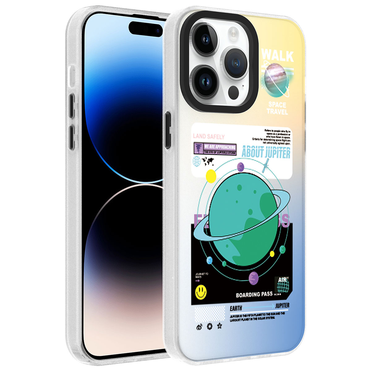 iPhone Uyumlu 14 Pro Max Kılıf Desenli Zore Dragon Sert Kapak-Gezegen