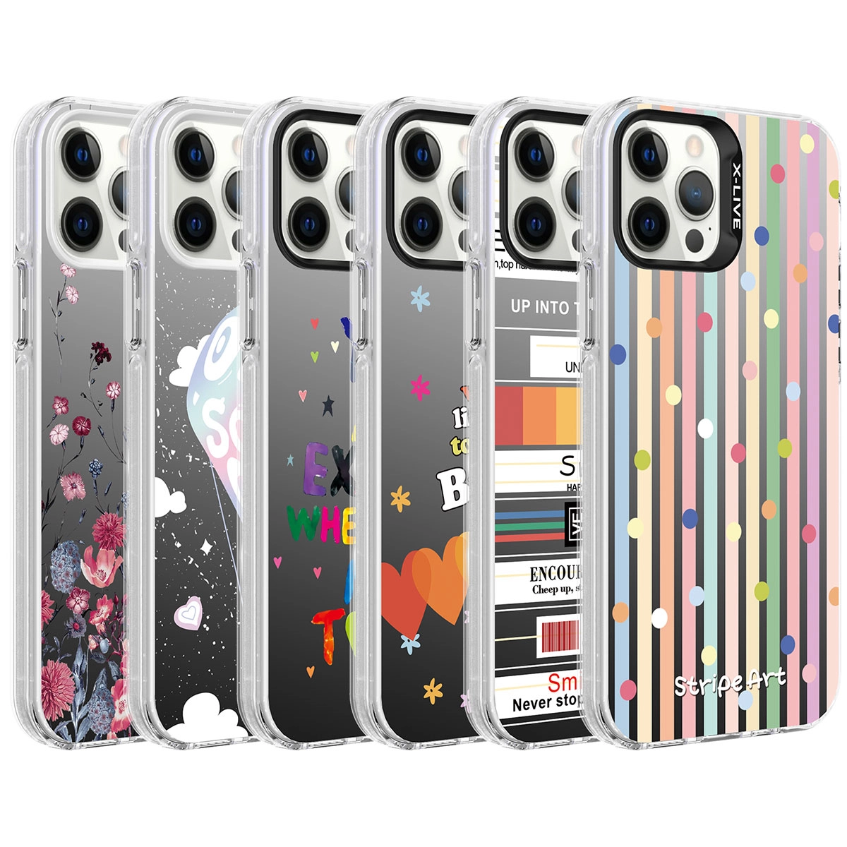 iPhone Uyumlu 12 Pro Max Kılıf Desenli Zore Silver Sert Kapak
