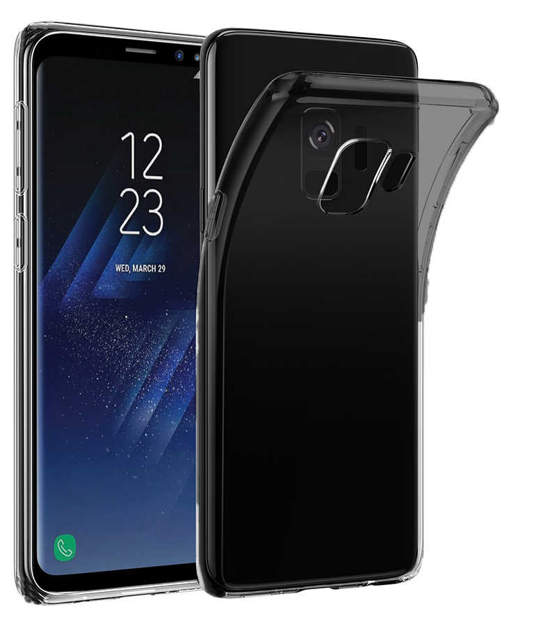 Galaxy Uyumlu S9 Plus Kılıf Zore İmax Silikon Kamera Korumalı-Füme
