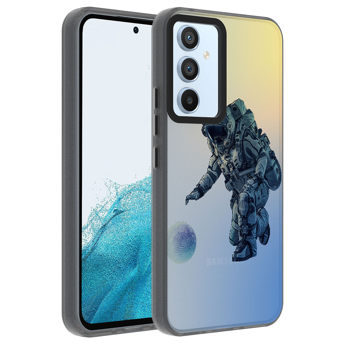 Galaxy Uyumlu A54 Kılıf Desenli Zore Dragon Sert Kapak-Astronot