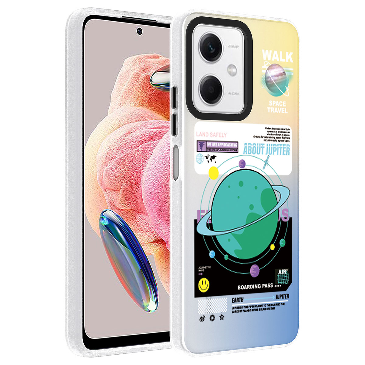 Xiaomi Uyumlu  Redmi Note 12 4G Kılıf Desenli Zore Dragon Sert Kapak-Gezegen