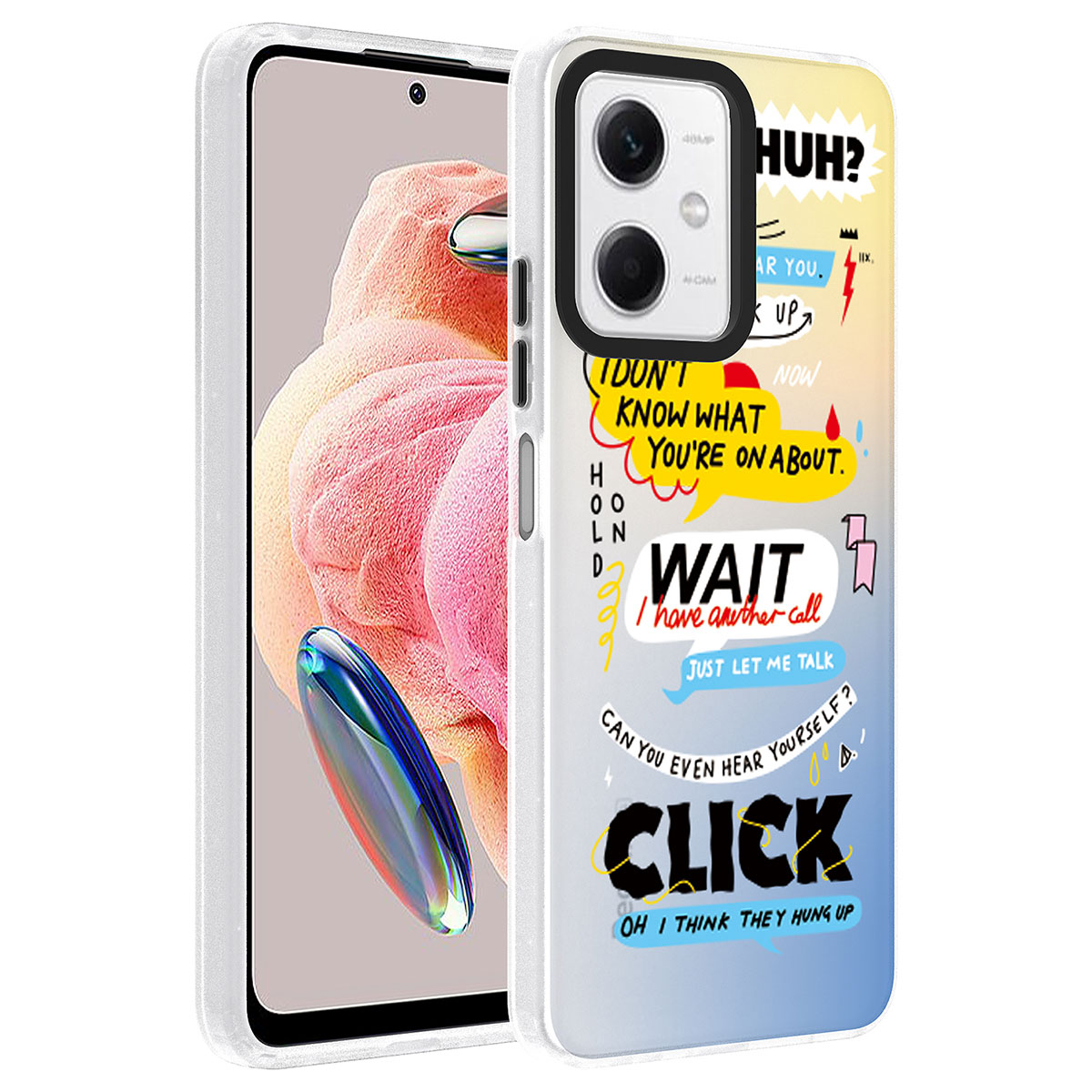 Xiaomi Uyumlu  Redmi Note 12 4G Kılıf Desenli Zore Dragon Sert Kapak-Kelimeler