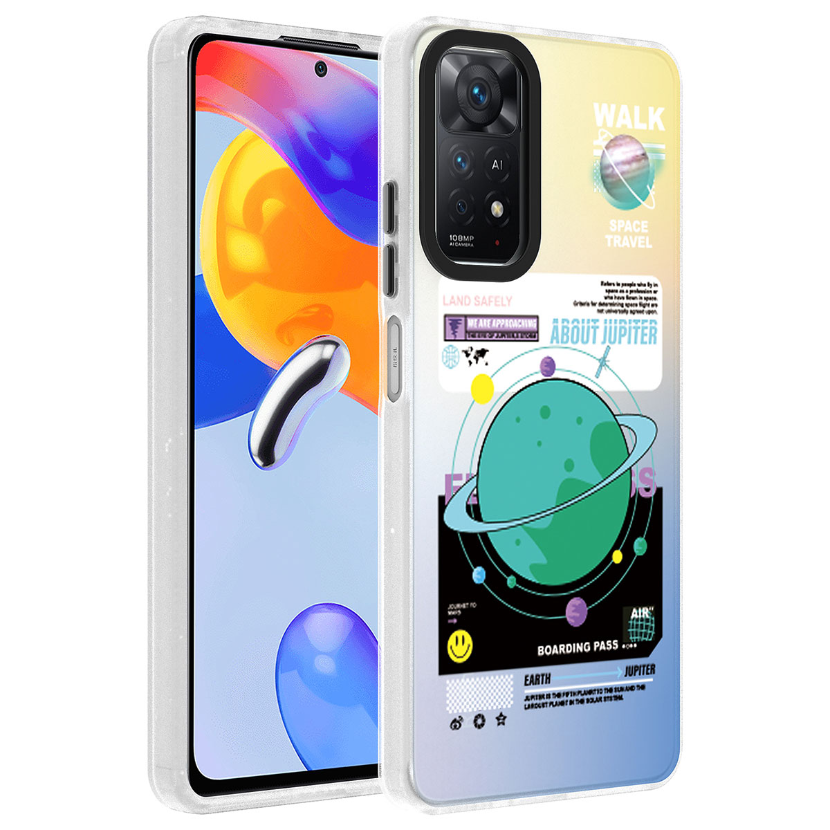 Xiaomi Uyumlu  Redmi Note 12 Pro 4G Kılıf Desenli Zore Dragon Sert Kapak-Gezegen