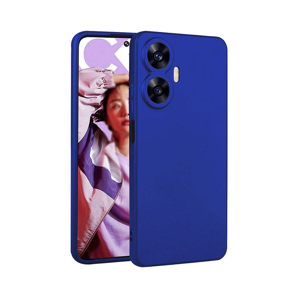 Realme C55 Kılıf Zore Premier Silikon Kapak-Saks mavi