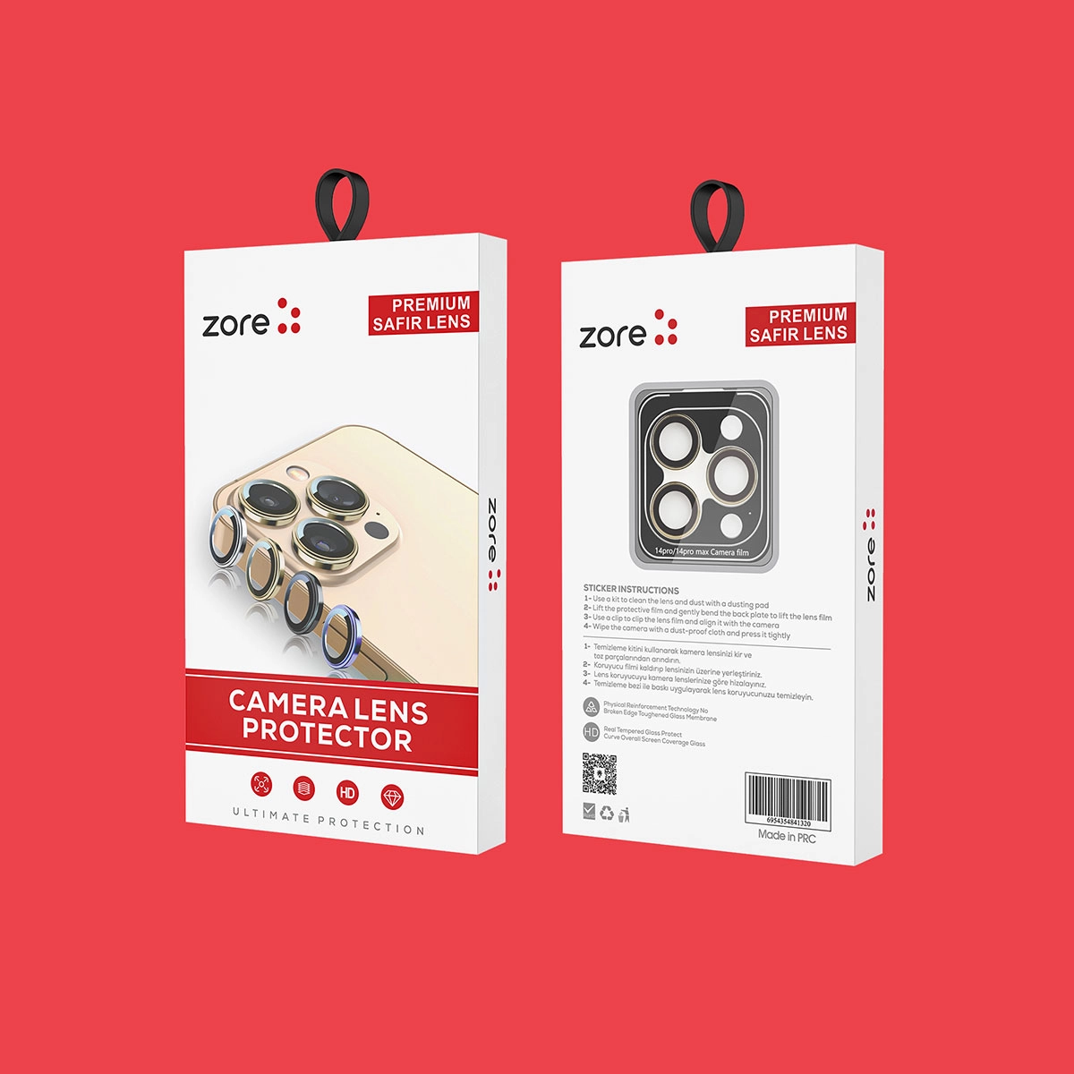 iPhone Uyumlu 13 Zore CL-12 Premium Safir Parmak İzi Bırakmayan Anti-Reflective Kamera Lens Koruyucu