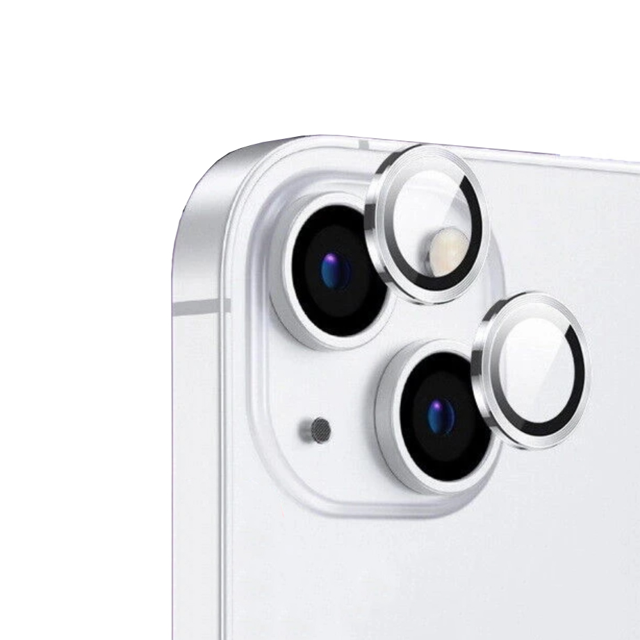 iPhone Uyumlu 14 Plus Zore CL-12 Premium Safir Parmak İzi Bırakmayan Anti-Reflective Kamera Lens Koruyucu-Gümüş