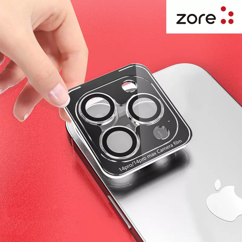 iPhone Uyumlu 14 Pro Max Zore CL-12 Premium Safir Parmak İzi Bırakmayan Anti-Reflective Kamera Lens Koruyucu