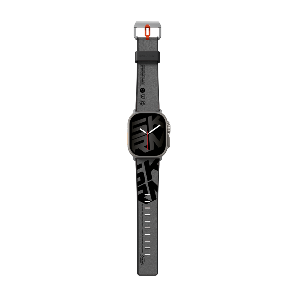 Watch Ultra 49mm SkinArma Spunk Serisi PU Deri Kordon-Gri
