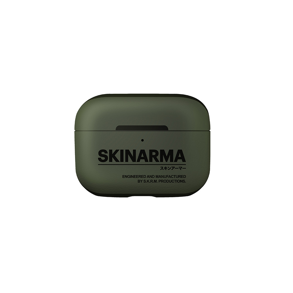Airpods Uyumlu Pro 2 Kılıf SkinArma PU Deri Tasarım Spunk Kılıf-Koyu yeşil