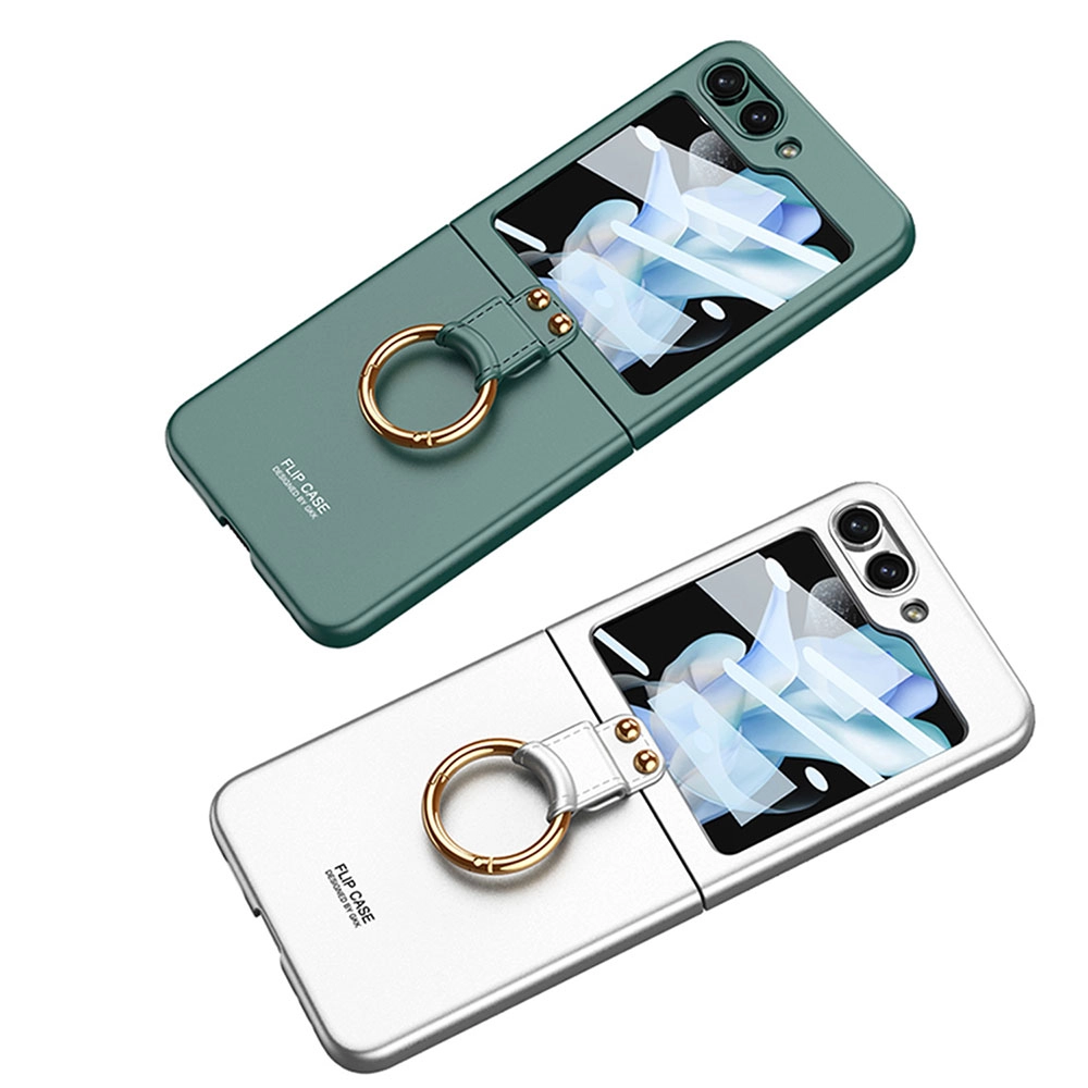 Galaxy Uyumlu Z Flip 5 Kılıf Zore Kıpta Yüzüklü Flip Sert Kapak