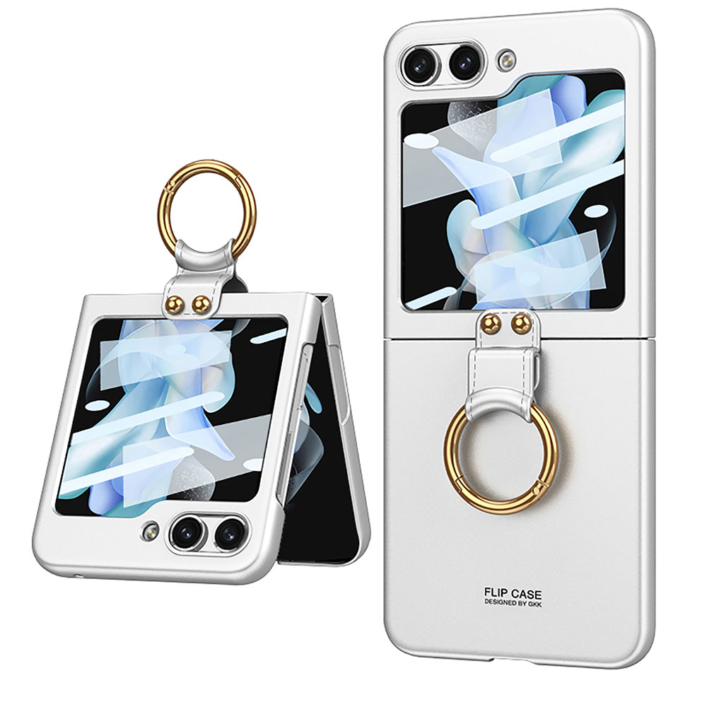 Galaxy Uyumlu Z Flip 5 Kılıf Zore Kıpta Yüzüklü Flip Sert Kapak